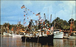 Blessing of the Shrimp Fleet Bayou La Batre, AL Postcard Postcard
