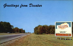 Greetings From Decatur Alabama Postcard Postcard