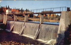 First Connecticut Lake Dam Postcard