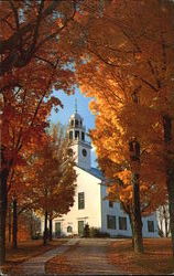 Town Hall And Church Building Postcard