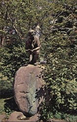 Boy Scout Statue Plymouth, NH Postcard Postcard