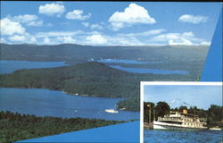 View From Cedar Mountain At Alton New Hampshire Postcard Postcard