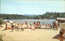 Shawtown Lakeside Camping Postcard