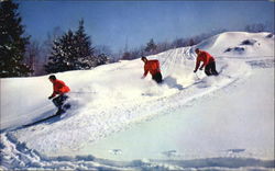 Ski Patrol On Cranmore Mountain Postcard