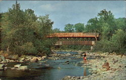 One Of New Hampshire's Covered Bridges Postcard