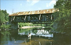 An Old Covered Bridge Postcard