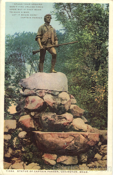 Statue of Captain Parker Lexington Massachusetts