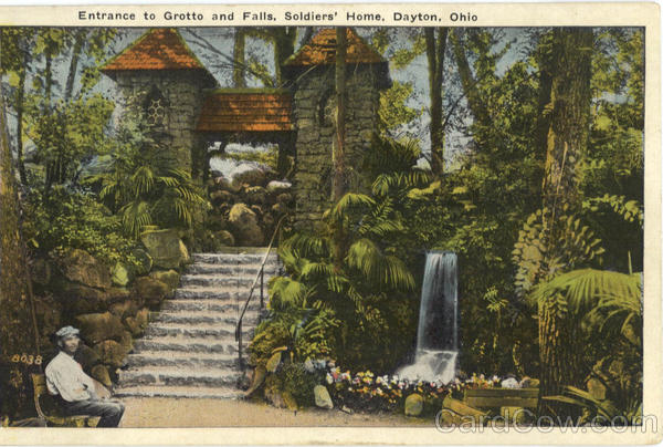 Entrance to Grotto and Falls, Soldiers' Home Dayton Ohio