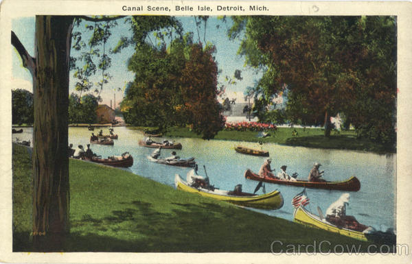 Canal Scene, Belle Isle Detroit Michigan