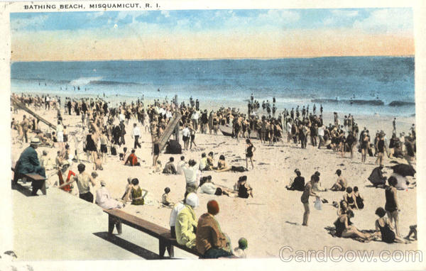Bathing Beach Misquamicut Rhode Island