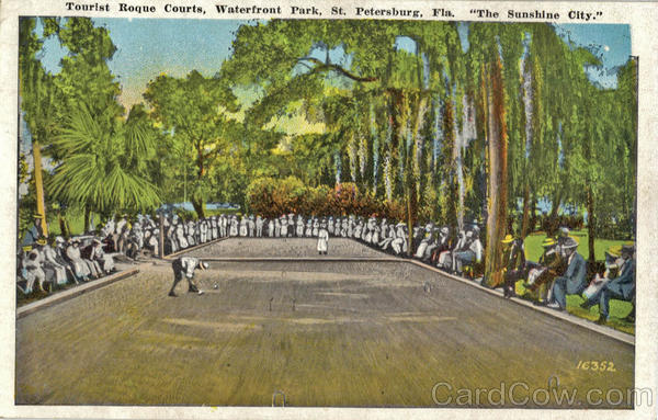 Tourist Roque Courts, Waterfront Park St. Petersburg Florida