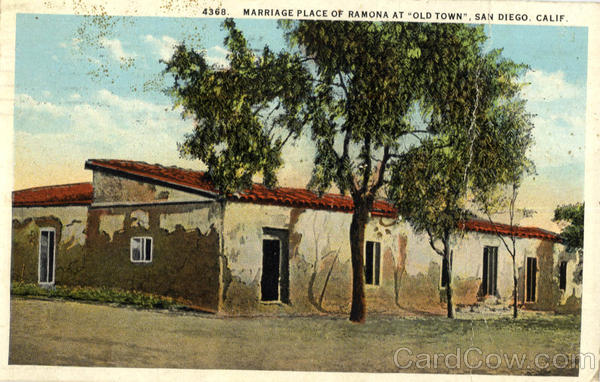 Marriage Place of Ramona at Old Town San Diego California