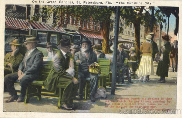On the Green Benches St. Petersburg Florida