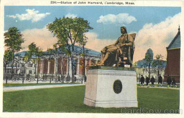 Statue of John Harvard Cambridge Massachusetts