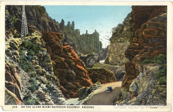 On the Globe Miami Superior Highway Scenic Arizona