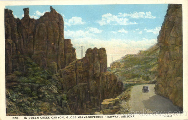 In Queen Creek Canyon, Globe Miami Superior Highway Scenic Arizona