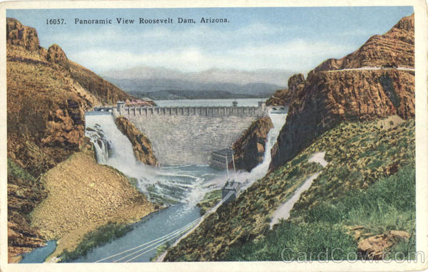 Panoramic View Roosevelt Dam Arizona Panoramic View Roosevelt Dam Arizona