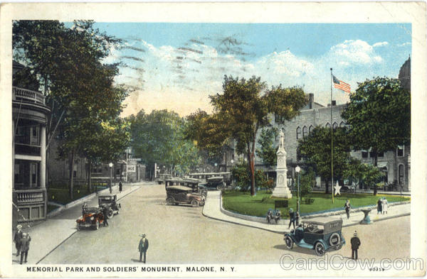 Memorial Park And Soldiers' Monument Malone New York