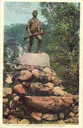 Statue of Captain Parker Lexington, MA Postcard Postcard