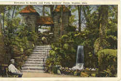 Entrance to Grotto and Falls, Soldiers' Home Postcard