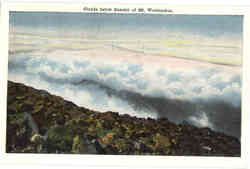 Clouds below Summit of Mt. Washington Postcard