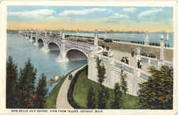 New Belle Isle Bridge, View From Island Postcard