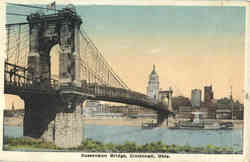 Suspension Bridge Cincinnati, OH Postcard Postcard