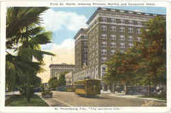 First St. North, showing Princess Martha and Suwannee Hotel Postcard