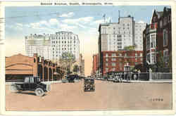 Second Avenue, South Minneapolis, MN Postcard Postcard