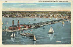 Outer Harbor and Recreation Pier Chicago, IL Postcard Postcard