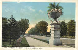 Entrance To Liberty Park Postcard
