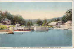 Lower Entrance To Lock From Steamboat Ascending Songo River Maine Postcard Postcard