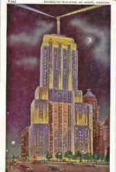 Palmolive Building By Night Chicago, IL Postcard Postcard