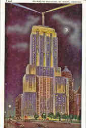 Palmolive Building By Night Postcard