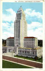 City Hall Los Angeles, CA Postcard Postcard