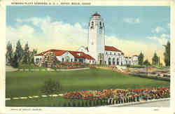 Howard Platt Gardens, O. S. L. Depot Postcard