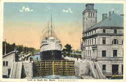 Lock at Sault Ste. Marie Postcard