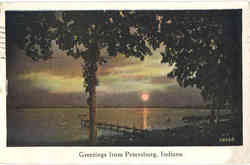 Greetings from Petersburg Indiana Postcard Postcard
