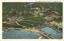 Old Harbor, From The Air Block Island, RI Postcard Postcard