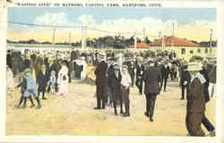 Waiting Line Of Bathers, Capitol Park Postcard
