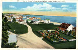 View of Hawk's Nest from Water Tower Postcard