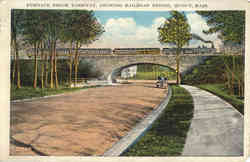 Furnace Brook Parkway Showing Railroad Bridge Postcard