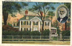 Longfellow's Home Cambridge, MA Postcard Postcard