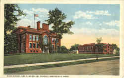 High School and Elementary School Postcard