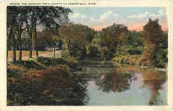 Where the Mohawk Trail Starts Greenfield, MA Postcard Postcard