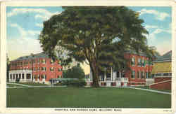 Hospital and Nurses Home Milford, MA Postcard Postcard