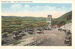 Mohawk Trail. The famous hair pin turn Postcard