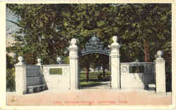 Gate, Harvard College Postcard