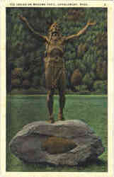 The Indian on Mohawk Trail Charlemont, MA Postcard Postcard