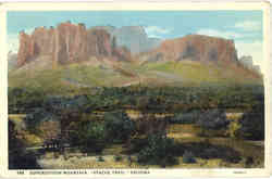 Superstition Mountain, Apache Trail Scenic, AZ Postcard Postcard